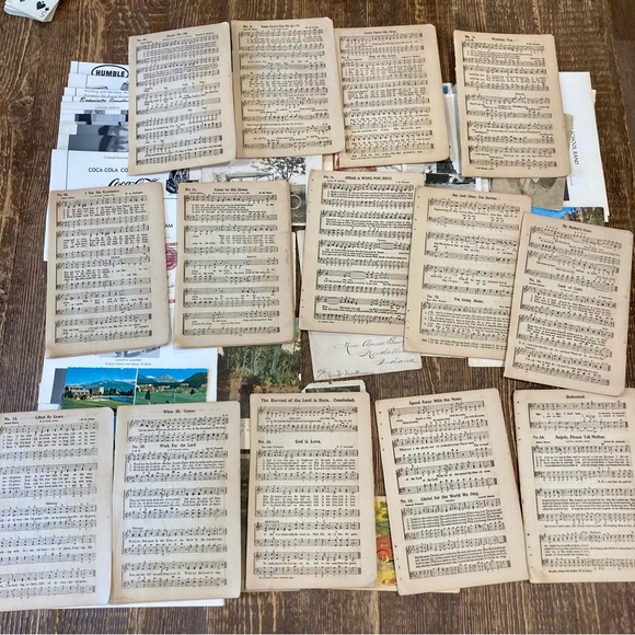 Ephemera Lot | Photos Postcards Playing Cards Yearbook Pages Hymnbook Pages - Picture 6 of 16
